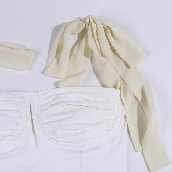 Tie Strap Ruched Bust Top - Picture 2 of 3